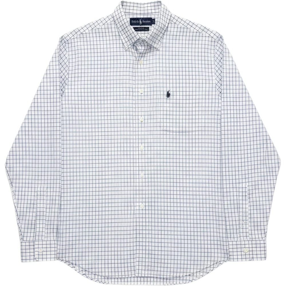 Ralph Lauren Blake Button Down Shirt White Blue Check XL